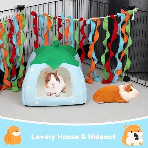 Guinea Pig Bed Hideout (Strawberry Blue)