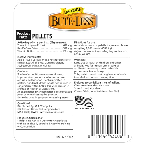Bute Less Comfort & Recovery Supplement Pellets (80 oz)