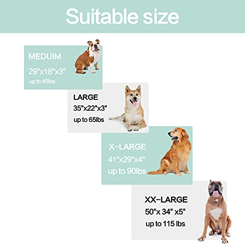 Orthopedic Memory Foam Dog Bed (Purple Grey / Large-35"x 22" x 3")