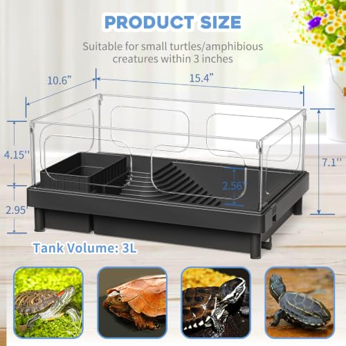 Small Turtle Tank (Black +Filter)