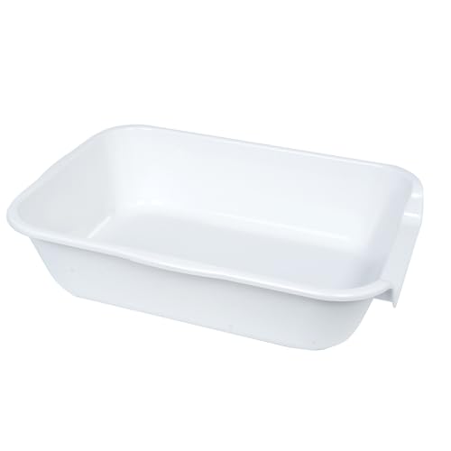 Extra Large Low Entry ABS Cat Litter Box (Small (Pack of 1) / White)