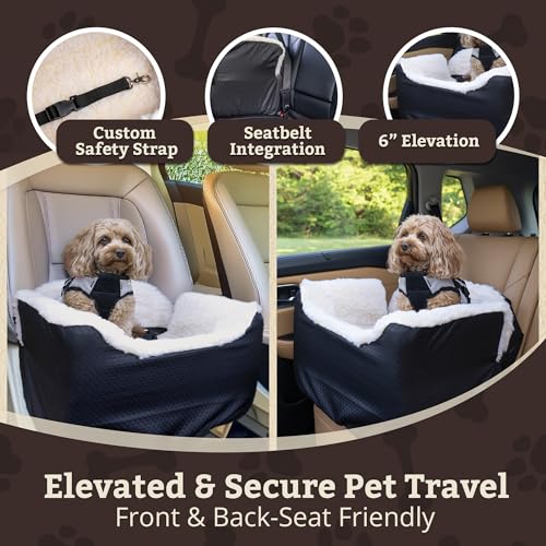 Dog Car Seat for Dogs up to 25lbs (Black Diamond / Medium)