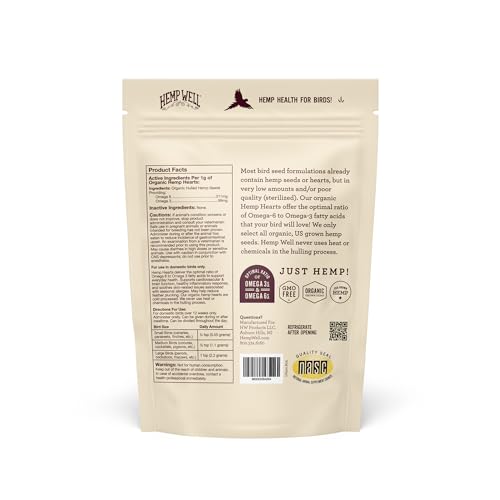Organic Hemp Hearts for Birds (1 Pound (Pack of 1))