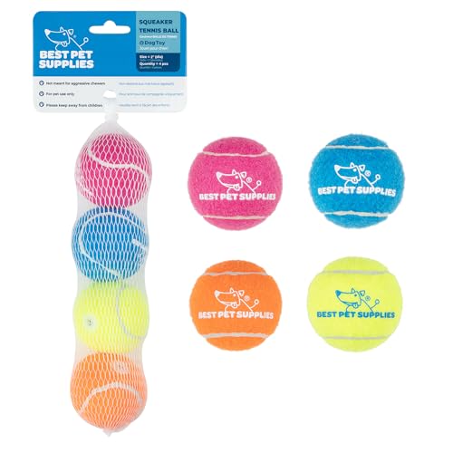 Interactive Squeaky Dog Chew Toy (Tennis (Assorted Color) / Small)