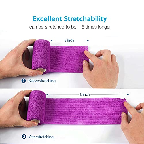 Pet Wrap Self (4 Inch (Pack of 3) / Solid Color B)