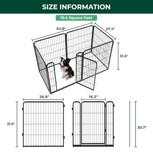 Homeplus Indoor Dog Playpen (Black / 32"H)