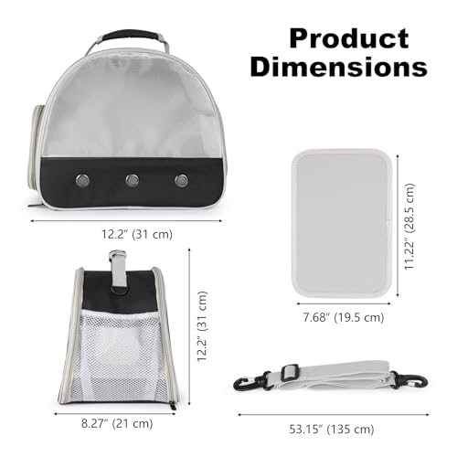 Ventilation Carrier for Bearded Dragon (Black)