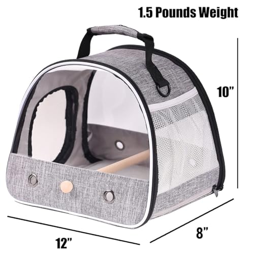 Small Bird Travel Carrier (Grey)