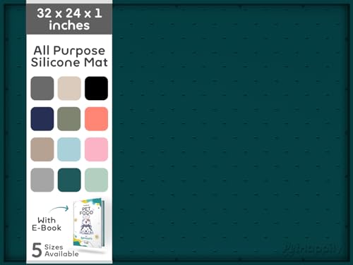 32x24x1” XL Dog Food Mat (32"L x 24"W / Lake Blue)