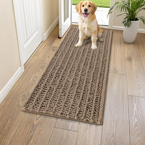 Dog Door Mat for Muddy Paws 47x24 (Layered-Camel / 47"X24")