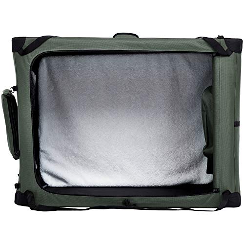 Portable Foldable Soft Pet Dog Crate Carrier Kennel with Mesh Windows (GREY / 42.0"L x 31.0"W x 31.0"H)