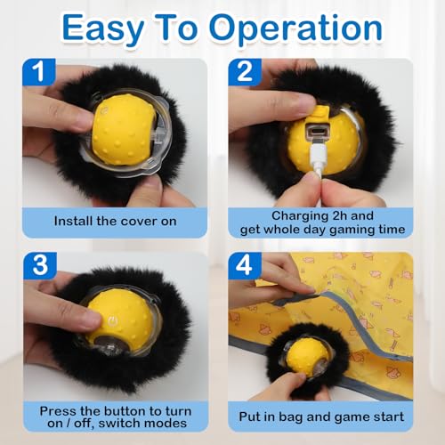 Interactive Cat Toys for Indoor Cats (yellow)