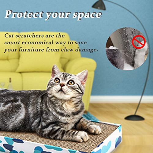 Cat Scratcher Cardboard Reversible Cat Scratch pad Kitty Corrugated Scratching Board Bed Catnip Included (M)