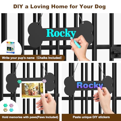 31" Dog Crate Furniture Foldable (Rustic Brown / 31.5"L x 23.6"W x 26.6"H)