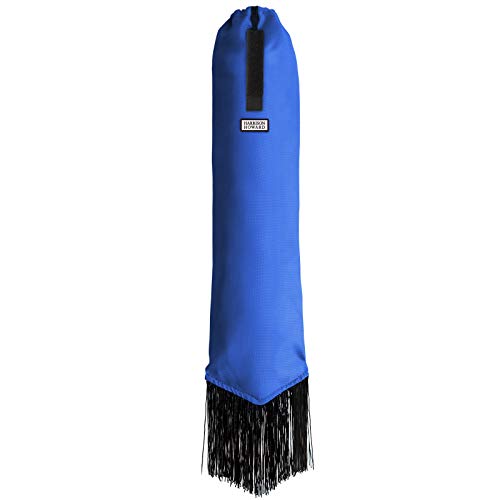 Smooth Lightweight Adjustable Fastener Nylon Horse Tail Bag with Fringe (Champion Blue)
