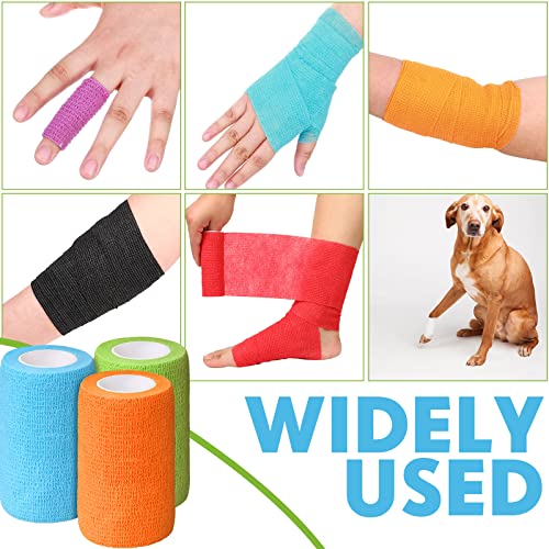 36 Pcs Self Adherent Bandage 4" X 5 Yard Wrap Breathable (Multicolored / 4" X 5 Yard)