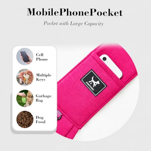 Dog Sling Carrier for Small Dogs up to 15 lbs (Fuchsia / 30.3"L x 9.5"W x 27.6"H)