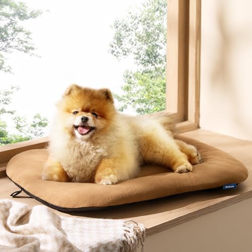 Washable Dog Crate Pad for Small Dogs (23.0"L x 17.0"W x 1.0"Th / Brown)