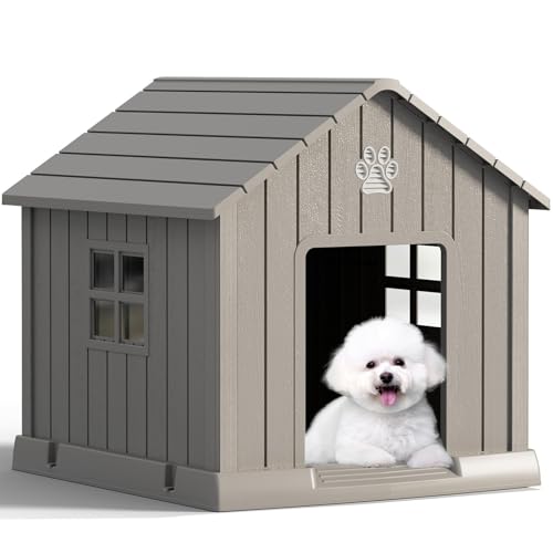 Dog House Outdoor Indoor (Grey / 31" L × 33.3" W × 33.5" H)