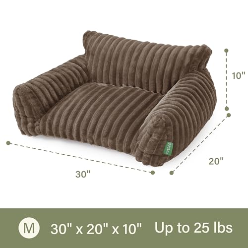 Cute Couch Bed for Pets (30.0"L x 20.0"W x 10.0"Th / Brown)