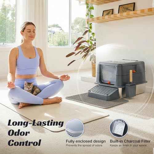 Enclosed Stainless Steel Cat Litter Box with Lid