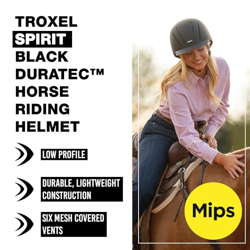 MIPS Full Coverage Horse Riding Helmet (MIPS Black Duratec / Medium)