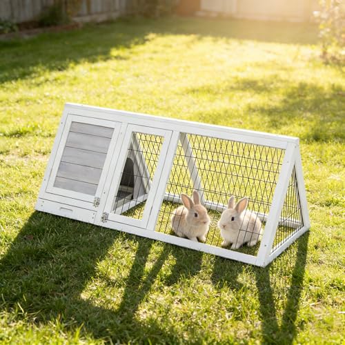 Rabbit Hutch Chicken Coop Outdoor A (Grey)