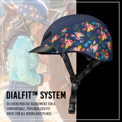 Dynasty Ultralight Horse Riding Helmet (Floral Watercolor / Large)