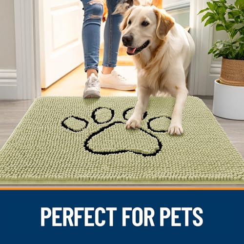 Dog Door Mat for Muddy Paws 36x24 (Vanilla / 36" X 24")