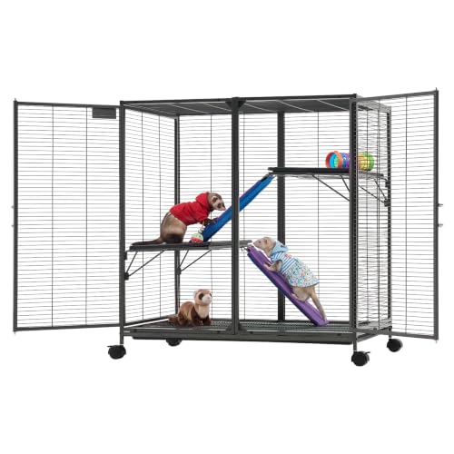 Metal Small Animal Cage 37.8" H 3 (35.4"L x 22.8"W x 37.8"H)
