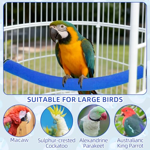 90 Degree Parrot Perch for Cage Corner (X-Large / Blue-corner-90)