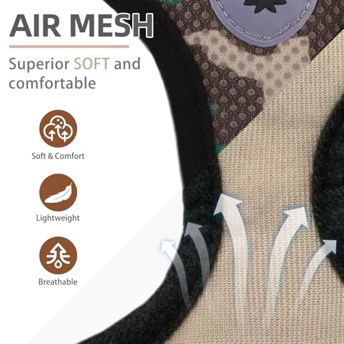 Dog Harness Collar and Leash Set No Pull for Small Medium Sized (Camouflage / M (CHEST 16"-18"))