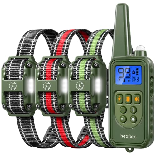 Shock Collar for 3 Dogs (for 3 dogs (D8 Green))