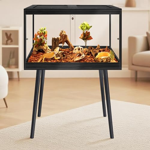 Bearded Dragon Tank with Legs (Black / 26Gallons, 23inch)