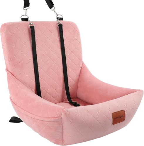 Dog Car Seat for Small Dogs Up to 25lbs (Pink)