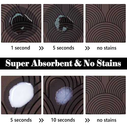 Dog Food Mats for Floors Absorbent (S(12"×20") / 01-Brown)