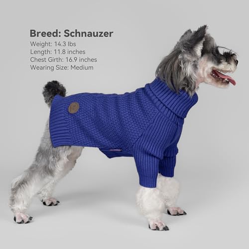 Dog Sweater Long Sleeve Warm Knit Sweaters for Large Dogs Boy Girl (Blue / XXX-Large)