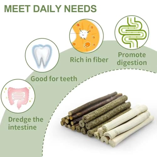 300g Guinea Pig & Rabbit Chew Toys with Apple & Timothy Sticks (300g)