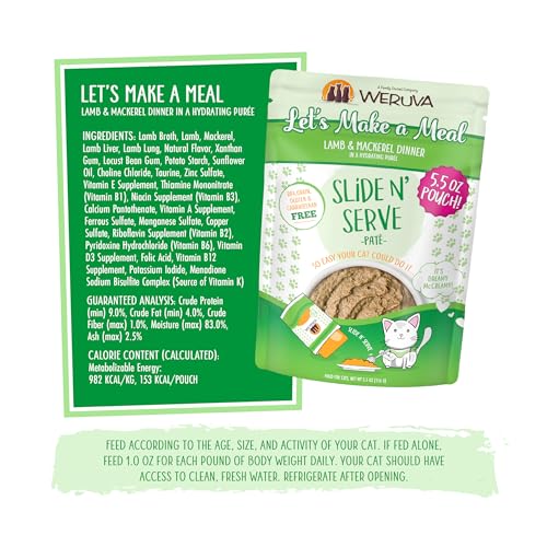 Wet Cat Food Lets Make a Meal with Lamb and Mackerel Pate (5.5 Ounce (Pack of 12))
