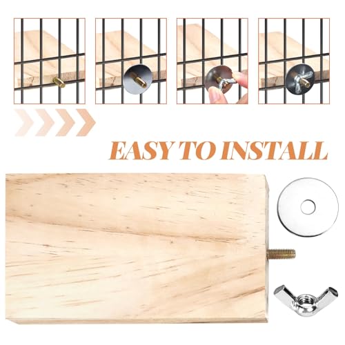 4 Size Wooden Bird Platforms and Corner Perches for Cages