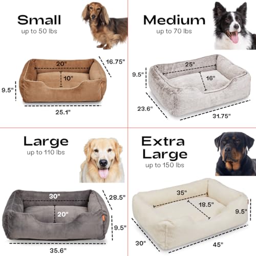 Luxury Aesthetic Dog Bed with Extra Cover for Medium Dogs (Dark grey / Medium)