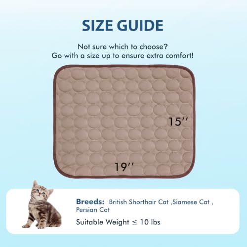 Summer Cooling Mat & Sleeping Pad (19" x 15" / Brown)
