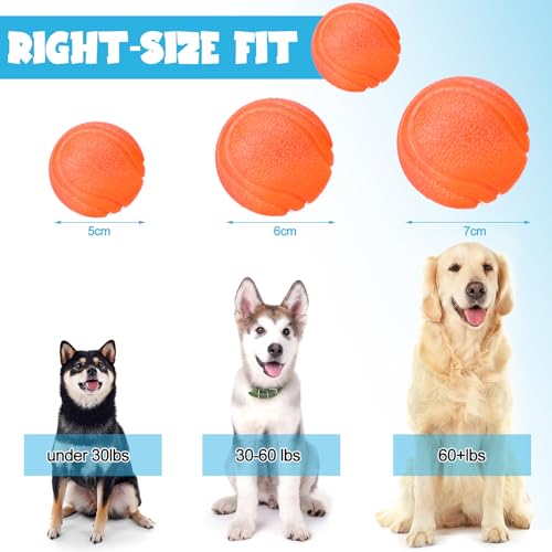 20 Pcs Indestructible Dog Toy Balls for Aggressive Chewers Chew Resistant Solid Rubber Bouncy Ball for Teeth Cleaning (Colorful / 2.36 Inches)