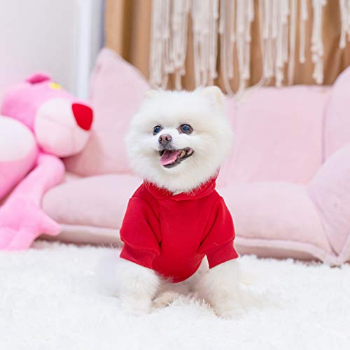 Dog Hoodie for Large Medium Small Dogs (Red / Medium)