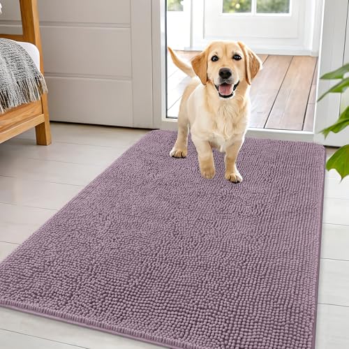 Dog Door Mat for Muddy Paws 44x32 (Deep Plum / 44" X 32")
