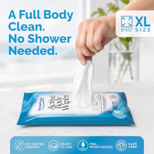 Active Body Wet Wipes for Adults (12 Count (Pack of 48))