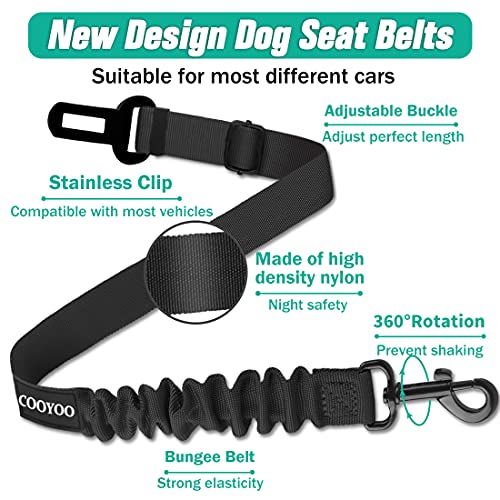 Dog Seat Belt (01-Set 01-Black+Black)