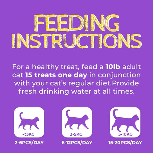 13.4 OZ Lysine Cat Treats Natural Salmon Flavor Healthy Cat Training Biscuits Snacks Lysine Dental Care Treats for Cats & Kittens