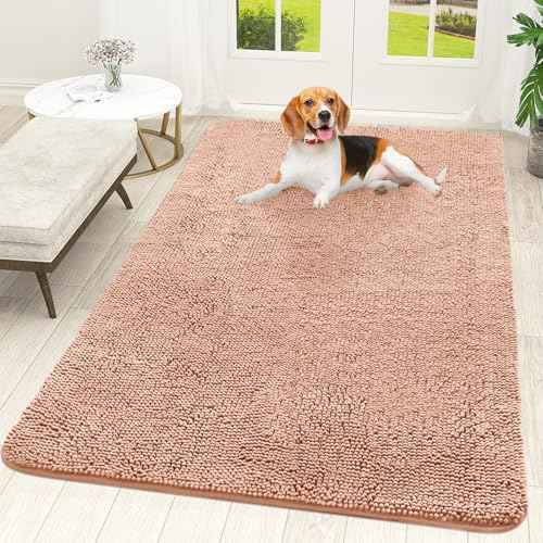Dog Door Mat for Muddy Paws 59x35 (Peach / 59" X 35")