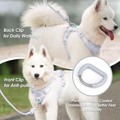 No Pull Dog Harness for Small Sized Dogs (Light Blue / XS(Neck:11.8-16.5", Chest:14.2-19.7"))